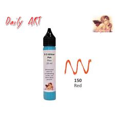 DAILY ART GLITTER PEN 3D 25ml RED - Διάφορα Υλικά Decoupage