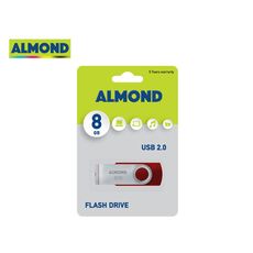 ALMOND FLASH DRIVE USB 8GB TWISTER ΚΟΚΚΙΝΟ - Usb Memory Sticks-CD DVD