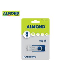 ALMOND FLASH DRIVE USB 8GB TWISTER ΜΠΛΕ - Usb Memory Sticks-CD DVD