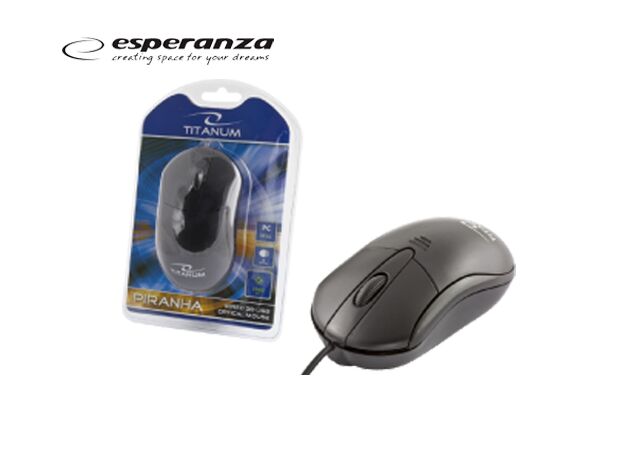 ESPERANZA ΠΟΝΤΙΚΙ USB TITANUM TM-107K ΜΑΥΡΟ - Mouses-Ποντίκια