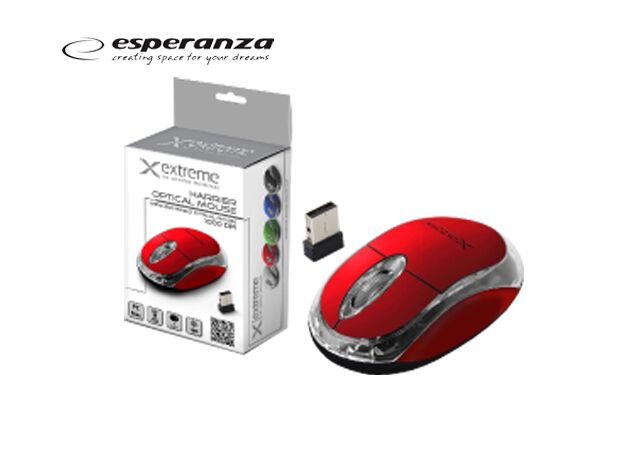 ESPERANZA ΠΟΝΤΙΚΙ ΑΣΥΡΜΑΤΟ USB EXTREME ΚΟΚΚΙΝΟ - Mouses-Ποντίκια