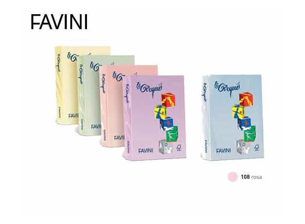 FAVINI ΧΑΡΤΙ Α4 80gr ΡΟΖ 500 φύλλα - Χαρτιά Χρωματιστά Εκτύπωσης Α4
